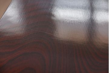 新同品　彫金、伝統工芸士「菊広」作、木地蝋塗り岩谷堂箪笥飾り棚(購入金額約60万)