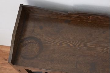 アンティーク家具　大正ロマン　古い栓材のシックで上質な本箱(ブックケース)
