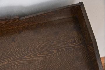 アンティーク家具　大正ロマン　古い栓材のシックで上質な本箱(ブックケース)