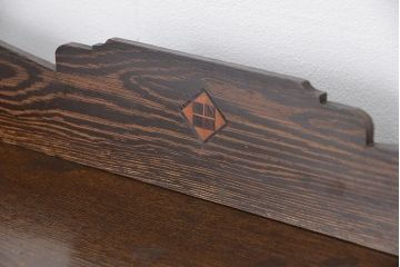 アンティーク家具　大正ロマン　古い栓材のシックで上質な本箱(ブックケース)