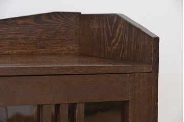 アンティーク家具　大正ロマン　古い栓材のシックで上質な本箱(ブックケース)