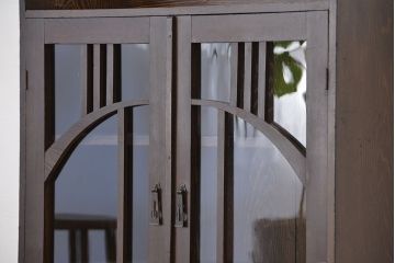 アンティーク家具　大正ロマン　古い栓材のシックで上質な本箱(ブックケース)