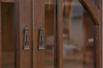 アンティーク家具　大正ロマン　古い栓材のシックで上質な本箱(ブックケース)