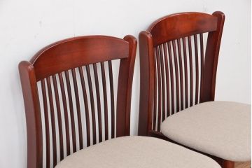 中古　カリモク　レトロでかわいいダイニングチェア2脚セット