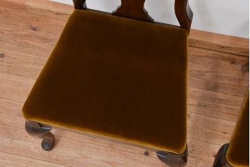 ヴィンテージ家具　アメリカビンテージ　大振りなダイニングチェア2脚セット