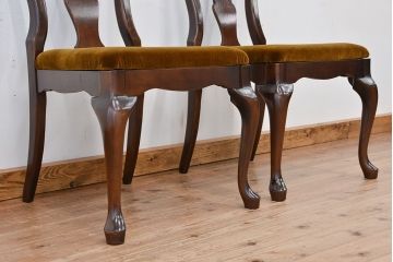 ヴィンテージ家具　アメリカビンテージ　大振りなダイニングチェア2脚セット