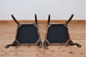 ヴィンテージ家具　アメリカビンテージ　大振りなダイニングチェア2脚セット