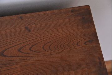 アンティーク家具　アンティーク　三方欅材の上質な収納棚(本箱、食器棚)