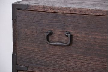アンティーク家具　☆古民具・骨董　モダンな二段重ね時代箪笥