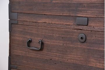 アンティーク家具　☆古民具・骨董　モダンな二段重ね時代箪笥