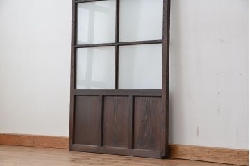 ★古い木のシンプルなガラス引き戸1枚?(ガラス戸)