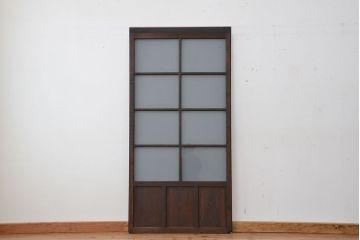 ★古い木のシンプルなガラス引き戸1枚?(ガラス戸)