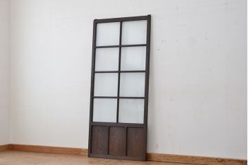 古い木のシンプルなガラス引き戸1枚(2)(ガラス戸)