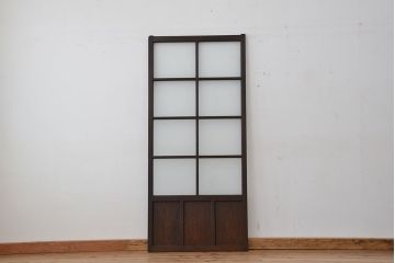 古い木のシンプルなガラス引き戸1枚(2)(ガラス戸)