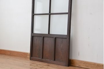 古い木のシンプルなガラス引き戸1枚(2)(ガラス戸)