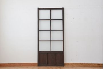 古い木のシンプルなガラス引き戸1枚(2)(ガラス戸)