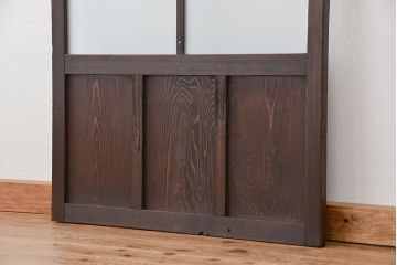 古い木のシンプルなガラス引き戸1枚(2)(ガラス戸)