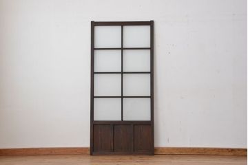 古い木のシンプルなガラス引き戸1枚(3)(ガラス戸)