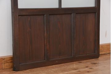 古い木のシンプルなガラス引き戸1枚(3)(ガラス戸)