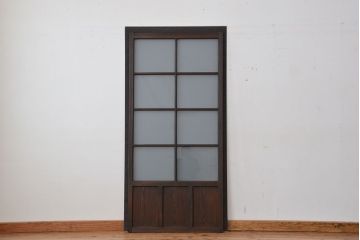 古い木のシンプルなガラス引き戸1枚(3)(ガラス戸)