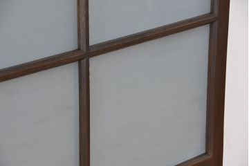古い木のシンプルなガラス引き戸1枚(3)(ガラス戸)