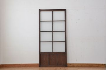 古い木のシンプルなガラス引き戸1枚(3)(ガラス戸)