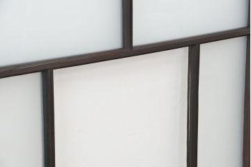 古民具・骨董　古い木のガラス窓2枚セット(ガラス戸、引き戸)