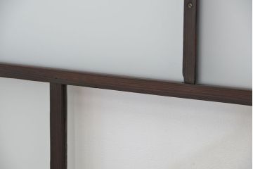 古民具・骨董　古い木のガラス窓2枚セット(ガラス戸、引き戸)