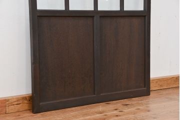 ★アンティーク　腰板欅材　古い木の上質なガラス戸1枚(引き戸)