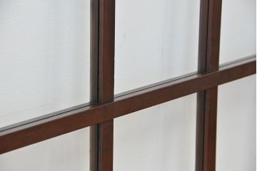 ★アンティーク　腰板欅材　古い木の上質なガラス戸1枚(引き戸)