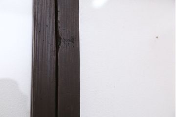 古民具・骨董　古い木のマス目ガラス戸4枚セット(1)(引き戸)