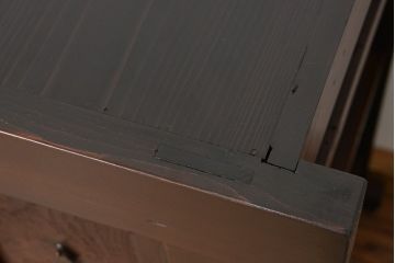 アンティーク家具　古民具・骨董　明治〜大正時代　変り型水屋箪笥サイドボード(食器棚・収納棚)