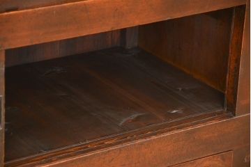 アンティーク家具　古民具・骨董　明治〜大正時代　変り型水屋箪笥サイドボード(食器棚・収納棚)