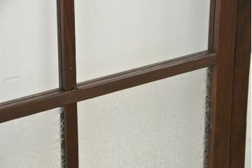 アンティーク　古い木のマス目ガラス戸4枚セット(引き戸)