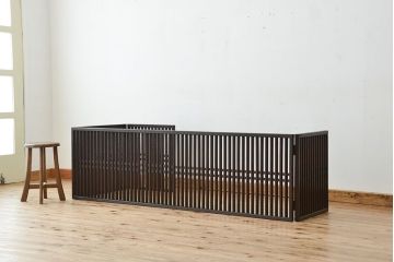 アンティーク家具　古民具・骨董　特別注文造り　上質で大きな総栗帳場格子(パーテーション、衝立て)