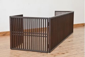 アンティーク家具　古民具・骨董　特別注文造り　上質で大きな総栗帳場格子(パーテーション、衝立て)