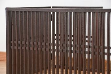 アンティーク家具　古民具・骨董　特別注文造り　上質で大きな総栗帳場格子(パーテーション、衝立て)