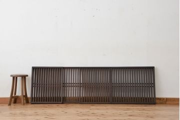 アンティーク家具　古民具・骨董　特別注文造り　上質で大きな総栗帳場格子(パーテーション、衝立て)