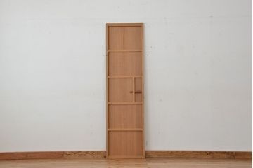 昭和レトロ　柾目の杢目が上質な幅せま扉(ドア)