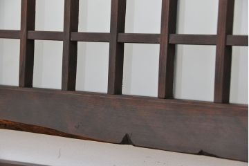 古民具・骨董　大振りな格子明り取り2枚セット(欄間)(1)