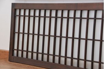 古民具・骨董　大振りな格子明り取り2枚セット(欄間)(2)