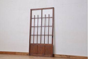 昭和レトロ　古い木の引き戸1枚(建具)