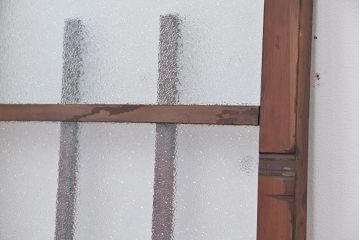 昭和レトロ　古い木の引き戸1枚(建具)