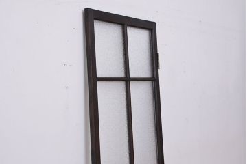 アンティーク　古い木のしっかりとしたダイヤガラス扉(ドア)