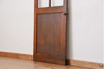★アンティーク　古い木のモールガラスドア(扉)