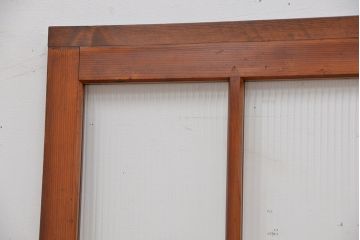 ★アンティーク　古い木のモールガラスドア(扉)