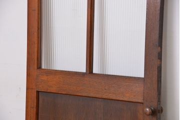 ★アンティーク　古い木のモールガラスドア(扉)