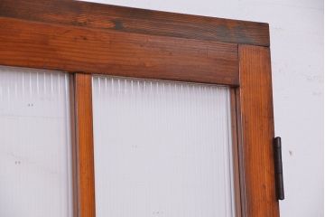 ★アンティーク　古い木のモールガラスドア(扉)