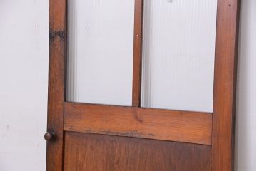 ★アンティーク　古い木のモールガラスドア(扉)