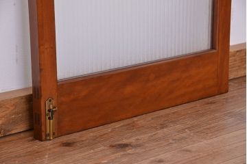 昭和レトロ　シンプルな銀モールガラス扉(ドア)